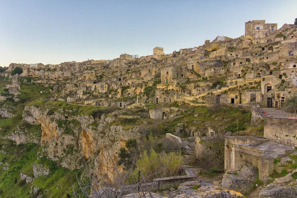 Matera Panorama Van Oude Stad Civita — Stockfoto