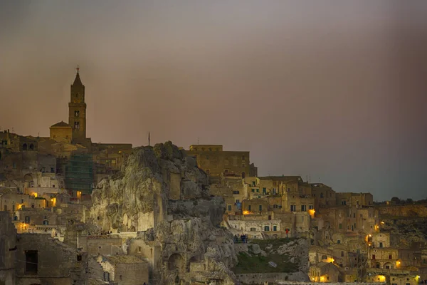 Panoramisch Stadszicht Van Matera — Stockfoto