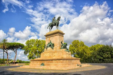 Janiculum üzerine Giuseppe Garibaldi anıtı (Roma,