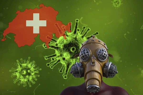 Coronavirus Epidemic Switzerland Covid Disease — стокове фото