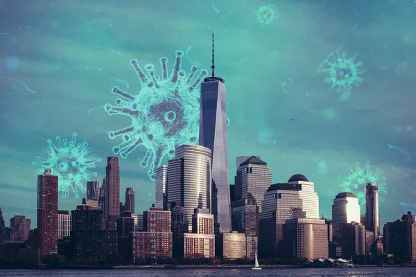 Coronavirus Nueva York Virus Covid Estados Unidos Manhattan Fotos de stock libres de derechos