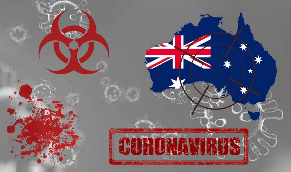 Wirus Koronawirusa Australia Choroba Krew Obraz Stockowy