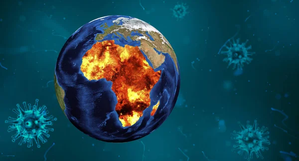 Weltweite Coronavirus Pandemie Gesundheitsnotstand Afrika — Stockfoto