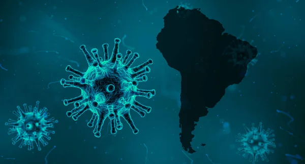 Wereldpandemie Van Het Coronavirus Noodsituatie Zuid Amerika Rechtenvrije Stockafbeeldingen