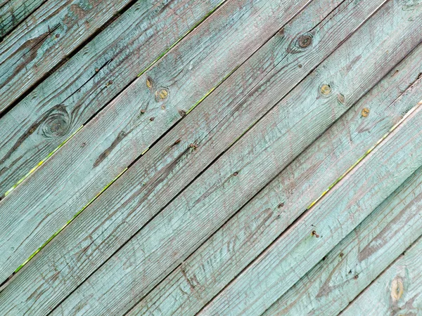 Planches en bois diagonales, peinture vintage bleu-gris — Photo