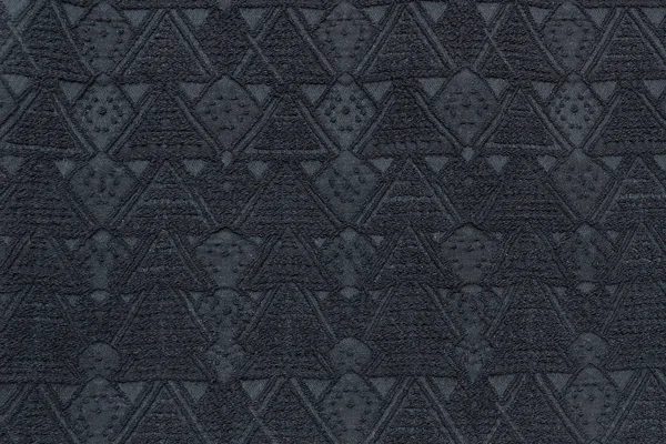 Tela negra. Textura con patrón — Foto de Stock