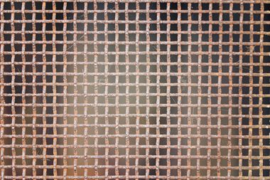 Paslı kafes yakın çekim. Arka plan bulanık