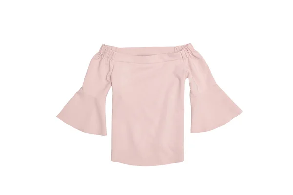 Roze blouse. Modieuze concept. Geïsoleerd. Witte achtergrond — Stockfoto