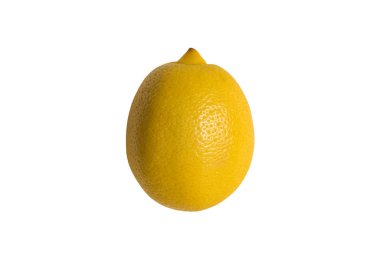 İzole edilmiş beyaz arka planda taze limon. Turunçgil meyvesi. en üstteki görünüm.