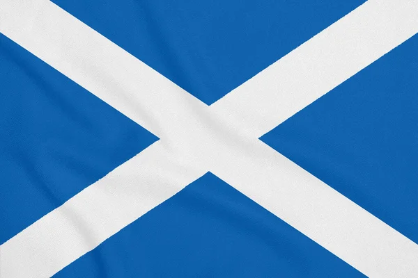 Flag Scotland Soft Smooth Silk Texture National Symbol Scotland — Stock Photo, Image