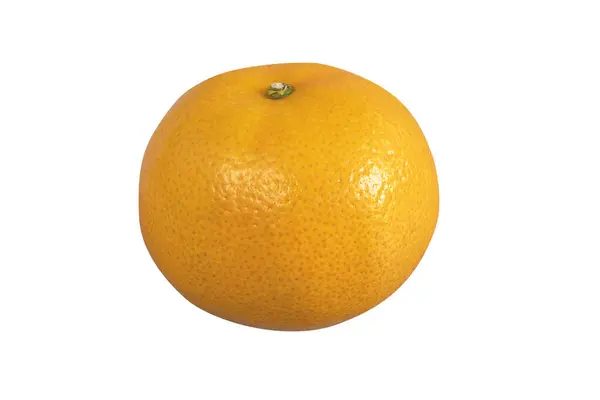 Vers Sinaasappelfruit Geïsoleerd Witte Achtergrond Met Knippad Tropisch Sinaasappelfruit Voor — Stockfoto