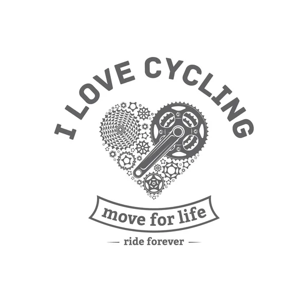 Emblème de vélo vectoriel — Image vectorielle