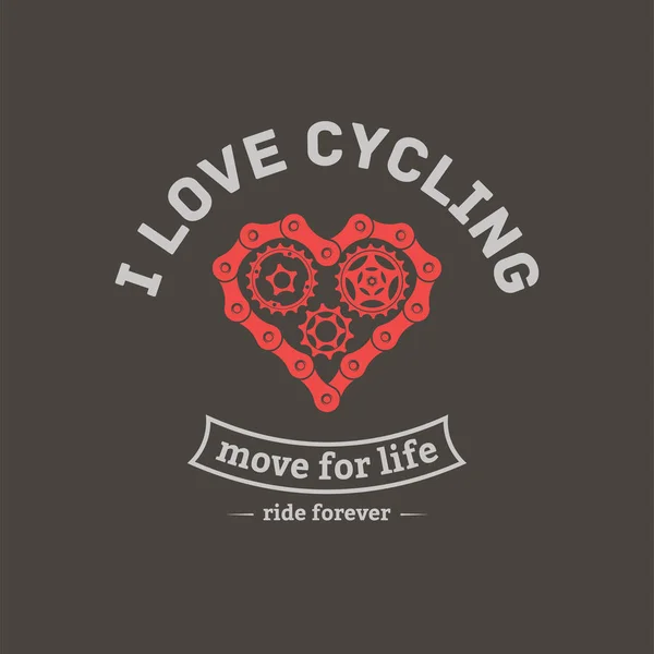 Emblema de bicicleta vector — Archivo Imágenes Vectoriales