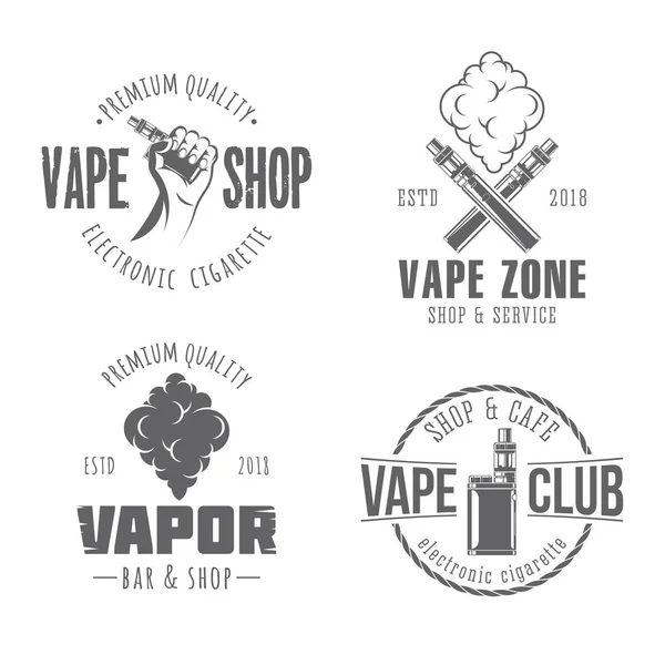 Emblemas vetoriais de vape Ilustrações De Bancos De Imagens Sem Royalties