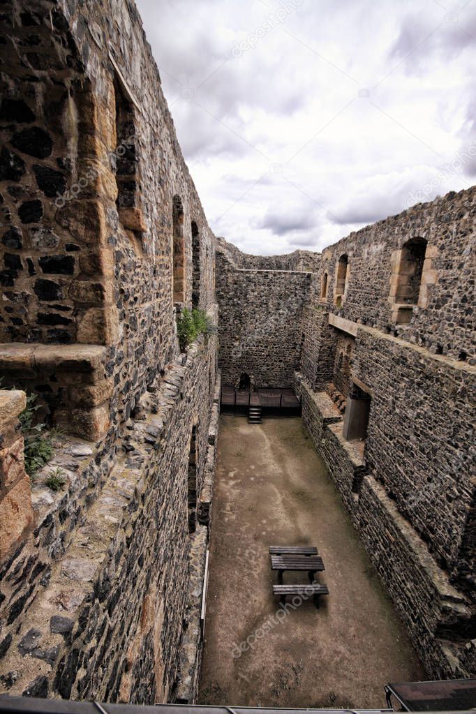 Central court in the medieval castle walls