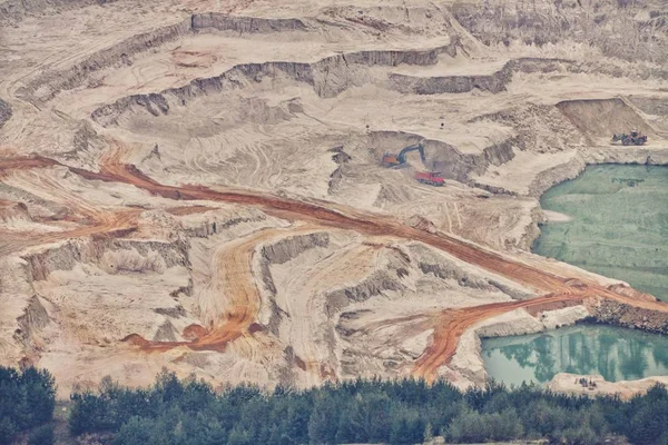 Hügel der oberirdischen Sandmine — Stockfoto