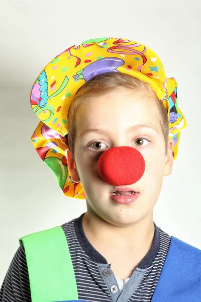 Portrait of the boy with yellow cap — Stock Photo, Image