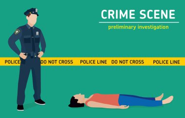 Cinayet soruşturması. Polis olay yerinde