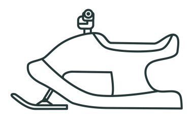 Satırı simgesi kar arabası. Spor malzemeleri.