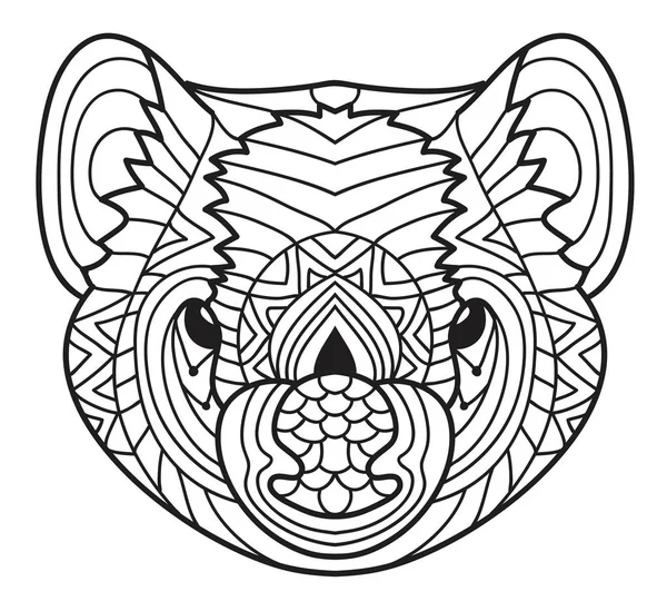 Animals of Australia. Tasmanian devil. Coloring book — Stock Vector