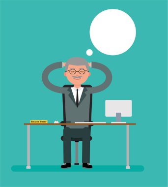 Patron bir resepsiyon ve rüyalar oturur