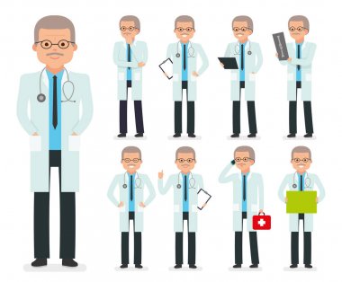 Doktor karakter oluşturma küme. Çocuk doktoru, hekim, Doktor.