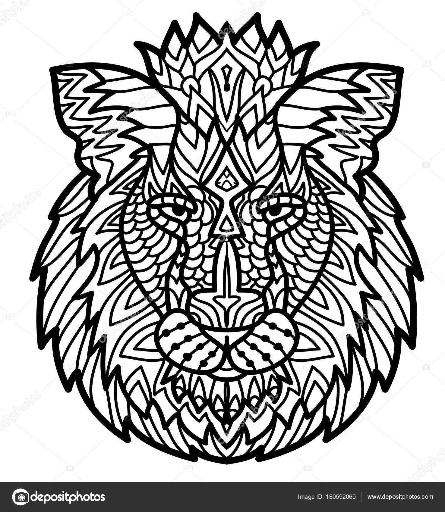 Colorear La Página De Un León Para Los Niños Ilustración del Vector -  Ilustración de ideal, excelente: 381383312, image size:1476x1700