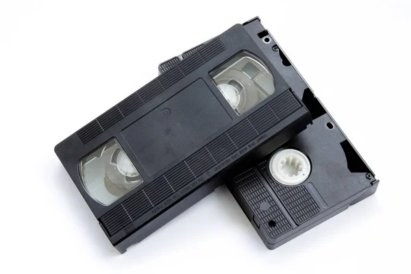 VHS-tapes op witte achtergrond — Stockfoto