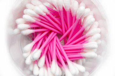 pembe pamuk temizleme bezi portre