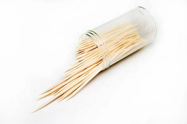 Toothpicks White Background — Stock Photo, Image
