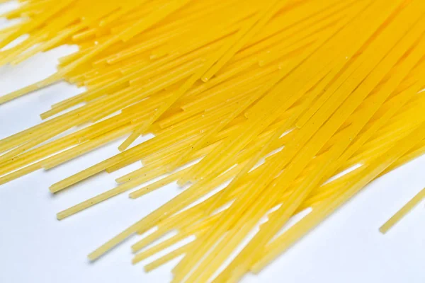 Primo Piano Della Consistenza Degli Spaghetti Crudi — Foto Stock