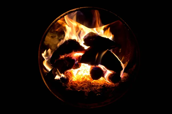 Leña Quemándose Horno —  Fotos de Stock