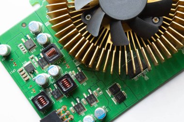 Computer video card close up 