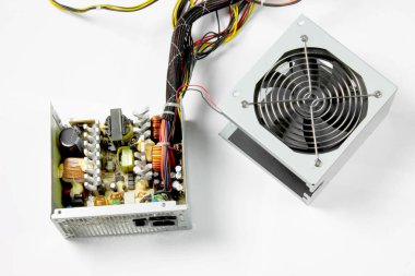 Disassembled computer power supply 