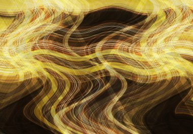 Farklı kalınlıklarda çizgiler oluşturulmuş renkli dalgalı bir arkaplan. Görüntü