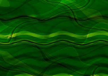 Farklı kalınlıklarda çizgiler oluşturulmuş renkli dalgalı bir arkaplan. Görüntü