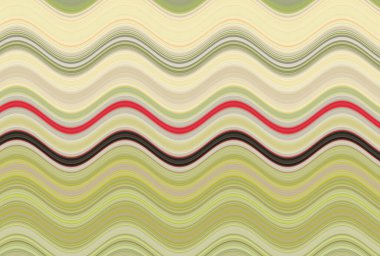 Farklı kalınlıklarda çizgiler oluşturulmuş renkli dalgalı arkaplan