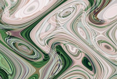 Eğri şekillerden oluşan renkli psikedelik bir arka plan. Görüntü