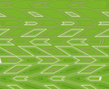 Renkli mozaik çizgiler, üçgenler ve karelerle yaratılmış. Dekoratif şenlik bileşimi.