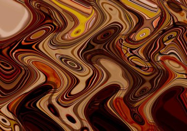 Eğri şekillerden oluşan renkli psikedelik bir arka plan. Görüntü