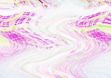 Farklı kalınlıklarda çizgiler oluşturulmuş renkli dalgalı bir arkaplan. Görüntü