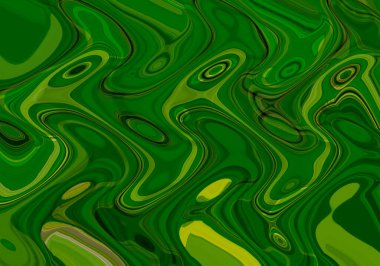 Eğri şekillerden oluşan renkli psikedelik bir arka plan. Görüntü