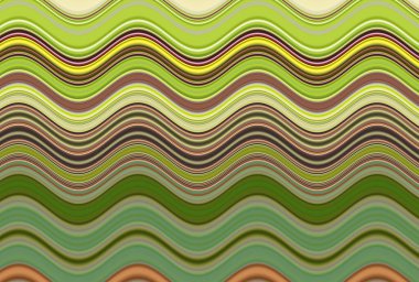 Farklı kalınlıklarda çizgiler oluşturulmuş renkli dalgalı arkaplan