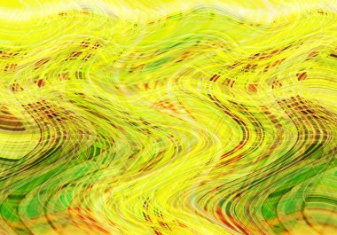 Farklı kalınlıklarda çizgiler oluşturulmuş renkli dalgalı bir arkaplan. Görüntü