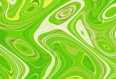 Eğri şekillerden oluşan renkli psikedelik bir arka plan. Görüntü