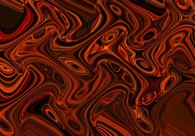 Eğri şekillerden oluşan renkli psikedelik bir arka plan. Görüntü