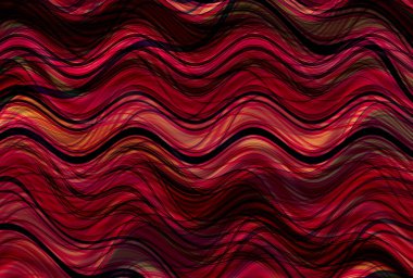 Farklı kalınlıklarda çizgiler oluşturulmuş renkli dalgalı bir arkaplan. Görüntü