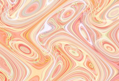 Eğri şekillerden oluşan renkli psikedelik bir arka plan. Görüntü