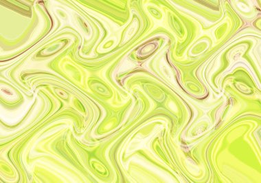 Eğri şekillerden oluşan renkli psikedelik bir arka plan. Görüntü