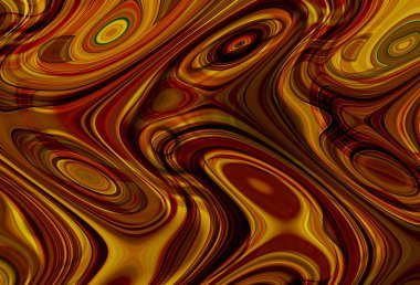 Eğri şekillerden oluşan renkli psikedelik bir arka plan. Görüntü